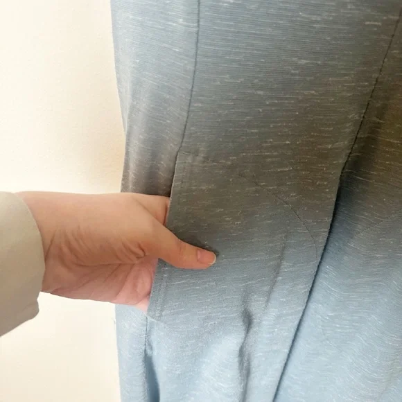 Smartwool Everyday Exploration Merino Wool Hemp Tank Dress Light Blue Medium - Picture 4 of 7